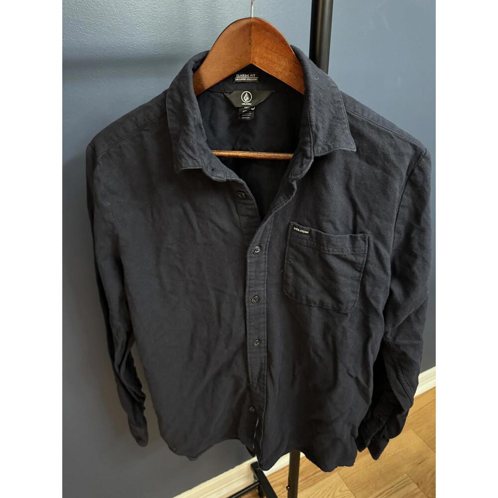 Volcom - Blue Button Up Shirt - Mens Small - Classic Fit
